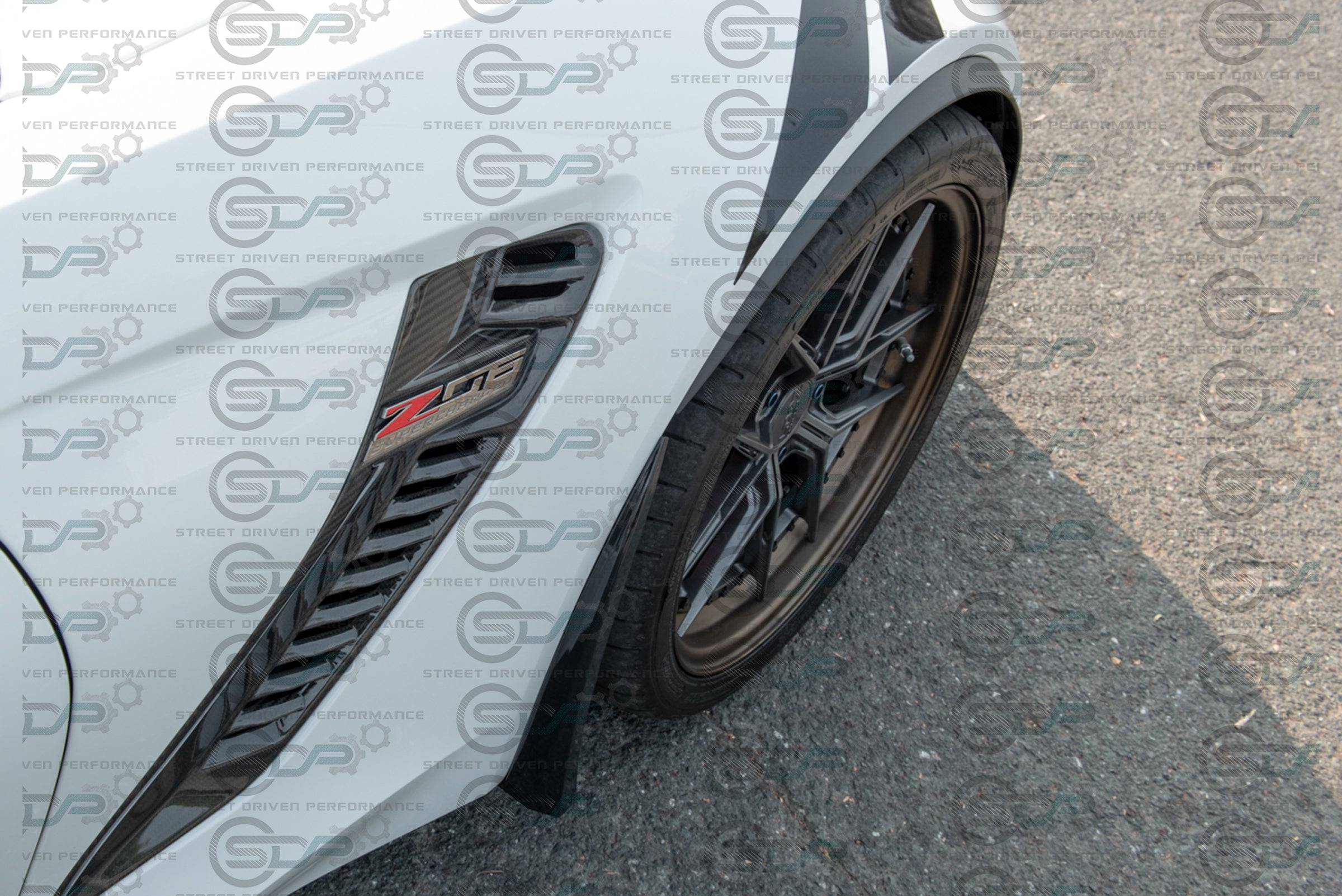2014-2019 C7 Corvette - Extended Front & Rear Splash Guards / Mud Flaps Pair - for all models